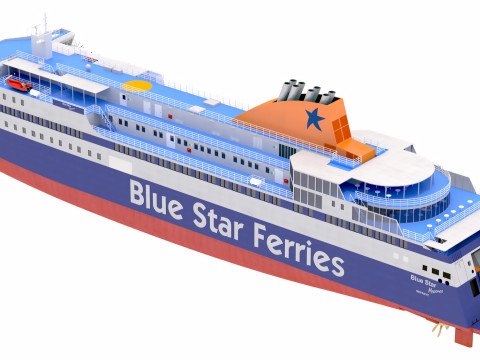 Blue Star Ferries - Blue Star Myconos 3D Model