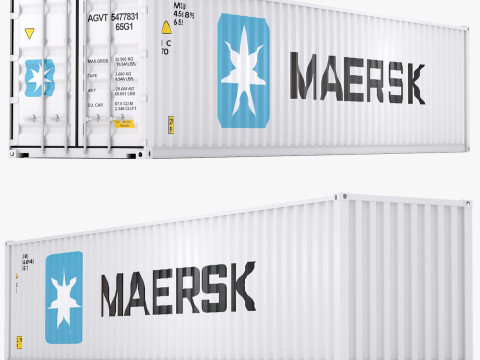 Kontainer Pengiriman Maersk Model 3D