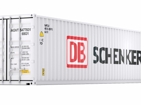 DB Schenker 선적 컨테이너 3D 모델
