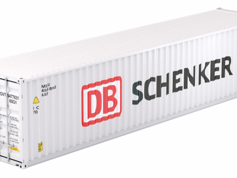 DB Schenker 선적 컨테이너 3D 모델