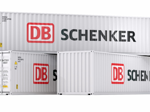 DB Schenker 선적 컨테이너 3D 모델