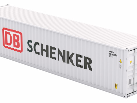 DB Schenker 선적 컨테이너 3D 모델