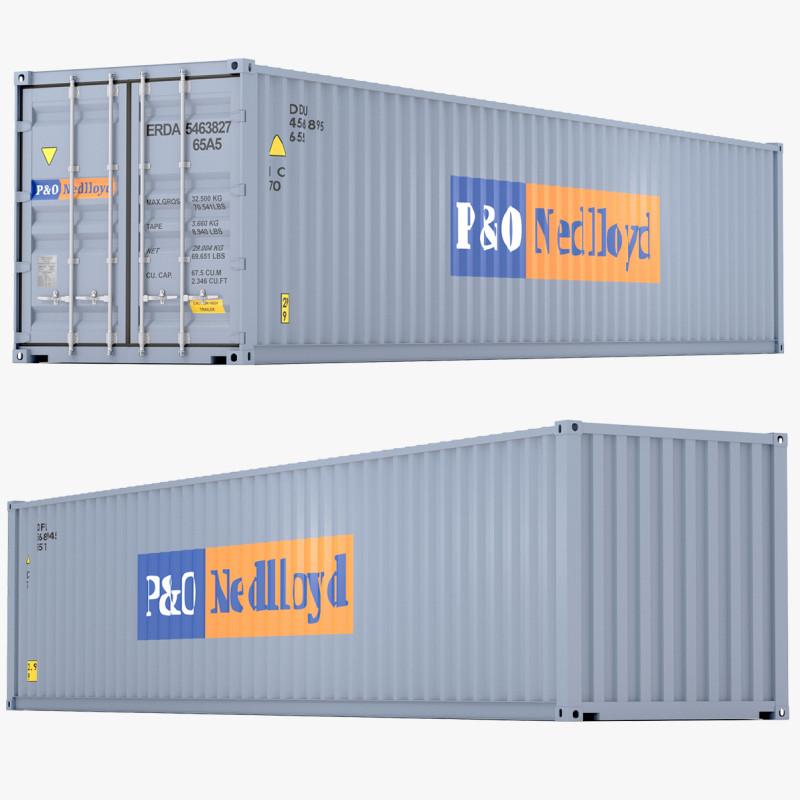 Contenedor de envío PO Nedlloyd Modelo 3D .c4d .max .obj .3ds .fbx .stl .blend 