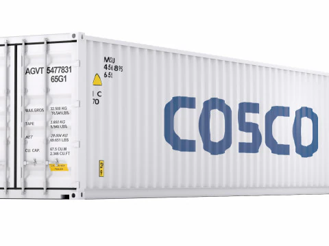 कॉस्को शिपिंग कंटेनर 3D मॉडल