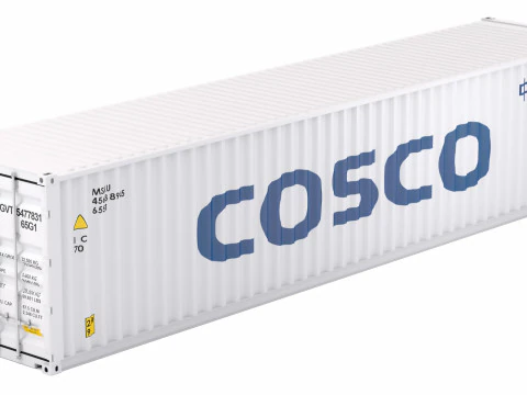कॉस्को शिपिंग कंटेनर 3D मॉडल