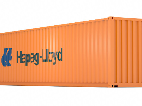 Hapag-Lloyd-Versandcontainer 3D Modell