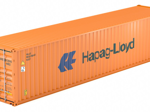 Hapag-Lloyd-Versandcontainer 3D Modell