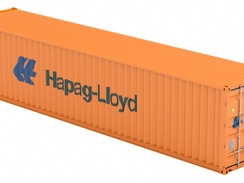 Hapag-Lloyd-Versandcontainer 3D Modell