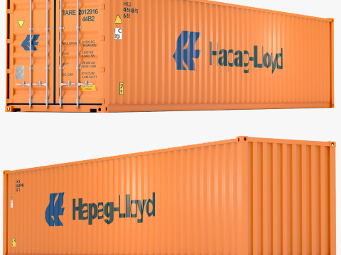 Kontainer Pengiriman Hapag lloyd Model 3D