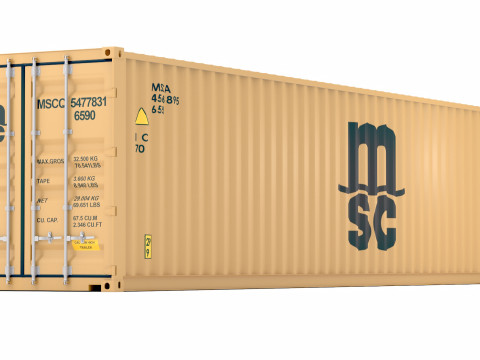 지중해 해운 회사 MSC 컨테이너 3D 모델