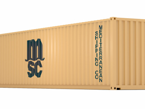 지중해 해운 회사 MSC 컨테이너 3D 모델