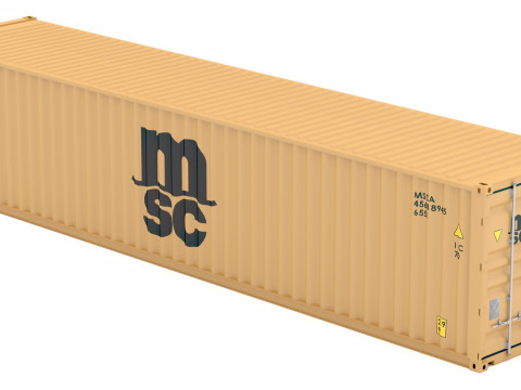 지중해 해운 회사 MSC 컨테이너 3D 모델