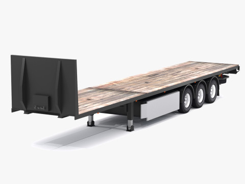 工业拖车 3D 模型