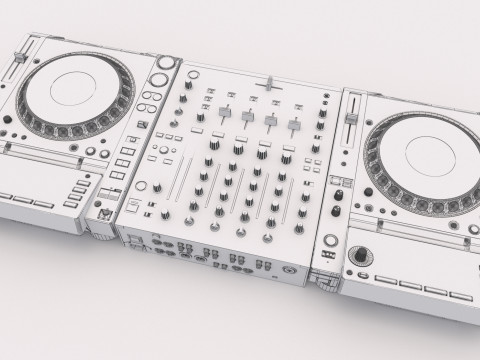 Pioneer dj set 3D Модель