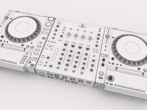 Pioneer dj set 3D Model