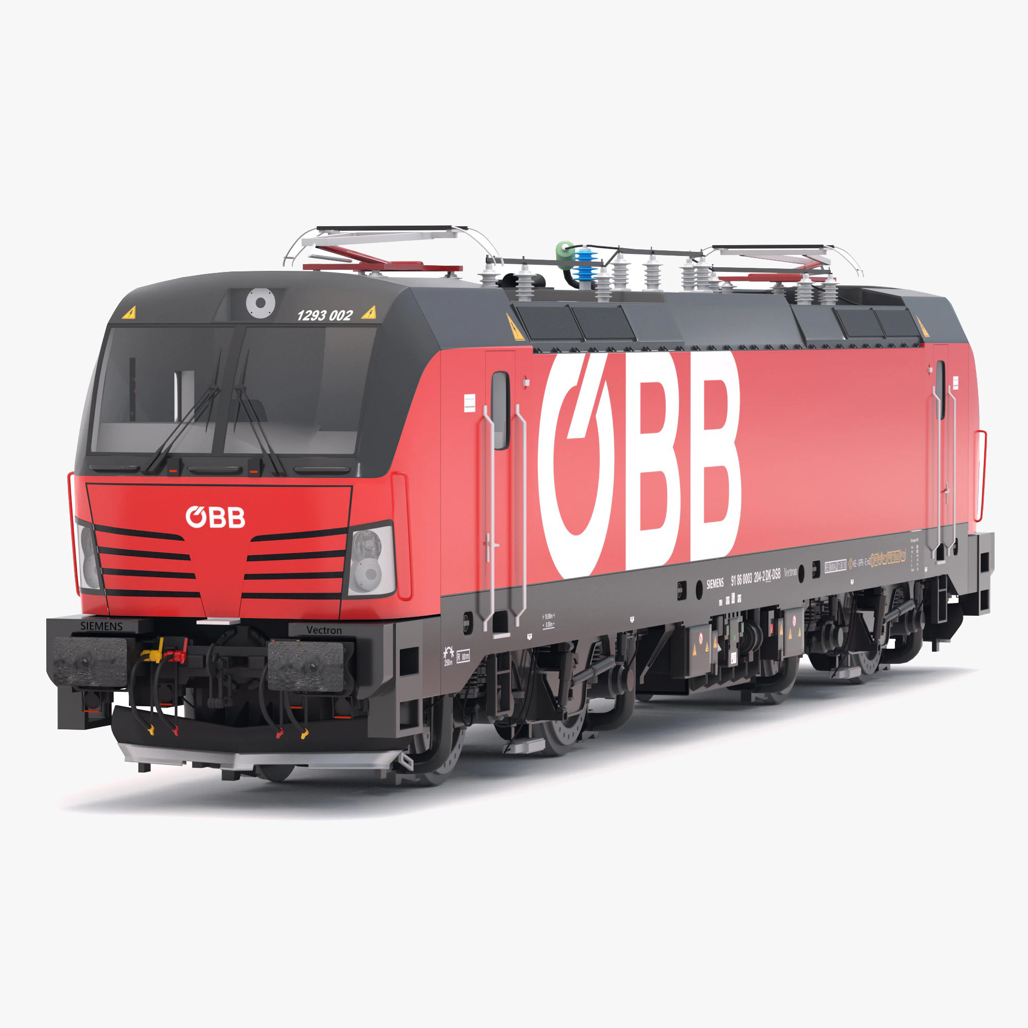 Locomotiva Siemens Vectron OBB Modello 3D .c4d .max .obj .3ds .fbx .stl .blend 
