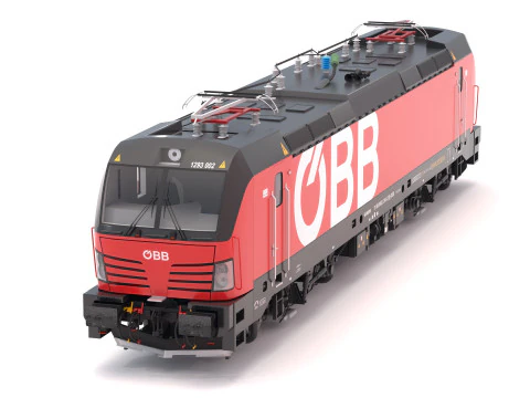 Locomotiva Siemens Vectron OBB Modello 3D