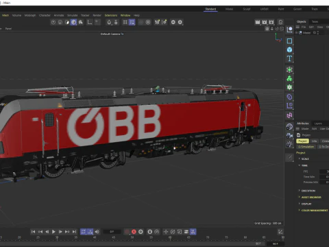 Locomotiva Siemens Vectron OBB Modello 3D
