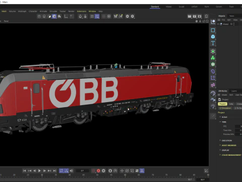 Locomotiva Siemens Vectron OBB Modello 3D