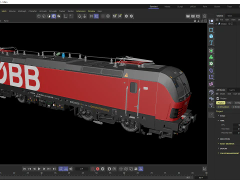 Locomotiva Siemens Vectron OBB Modello 3D