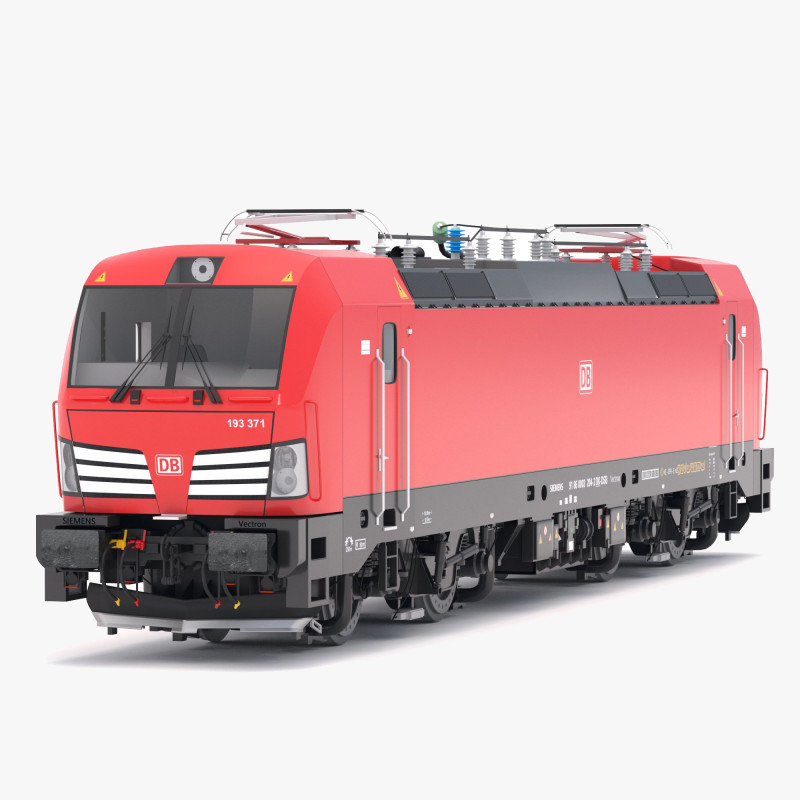 Локомотив Siemens Vectron DB 3D Модель .c4d .max .obj .3ds .fbx .stl .blend