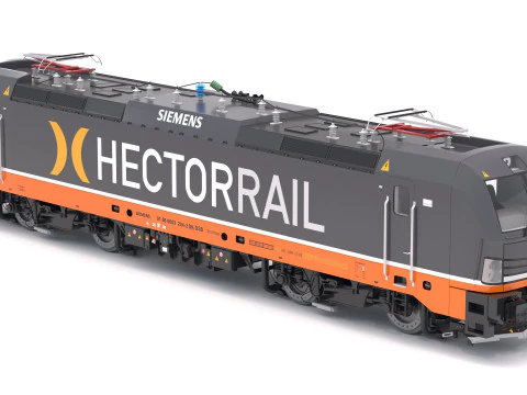 Locomotiva ferroviaria Siemens Vectron Hector Modello 3D