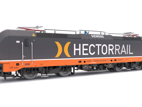 Locomotiva ferroviaria Siemens Vectron Hector Modello 3D