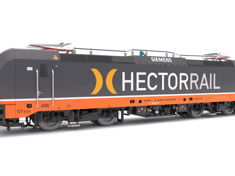 Locomotiva ferroviaria Siemens Vectron Hector Modello 3D