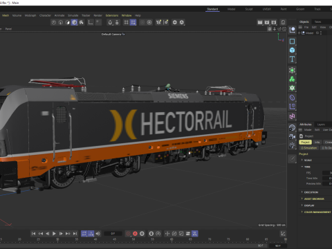 Locomotiva ferroviaria Siemens Vectron Hector Modello 3D