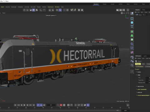 Locomotiva ferroviaria Siemens Vectron Hector Modello 3D