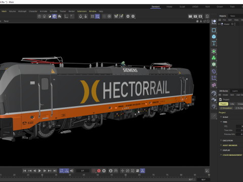 Locomotiva ferroviaria Siemens Vectron Hector Modello 3D