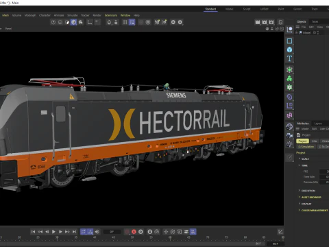 Locomotiva ferroviaria Siemens Vectron Hector Modello 3D