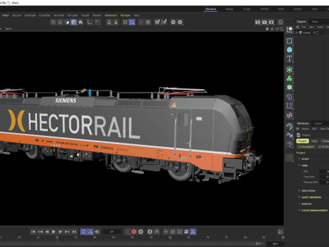Locomotiva ferroviaria Siemens Vectron Hector Modello 3D
