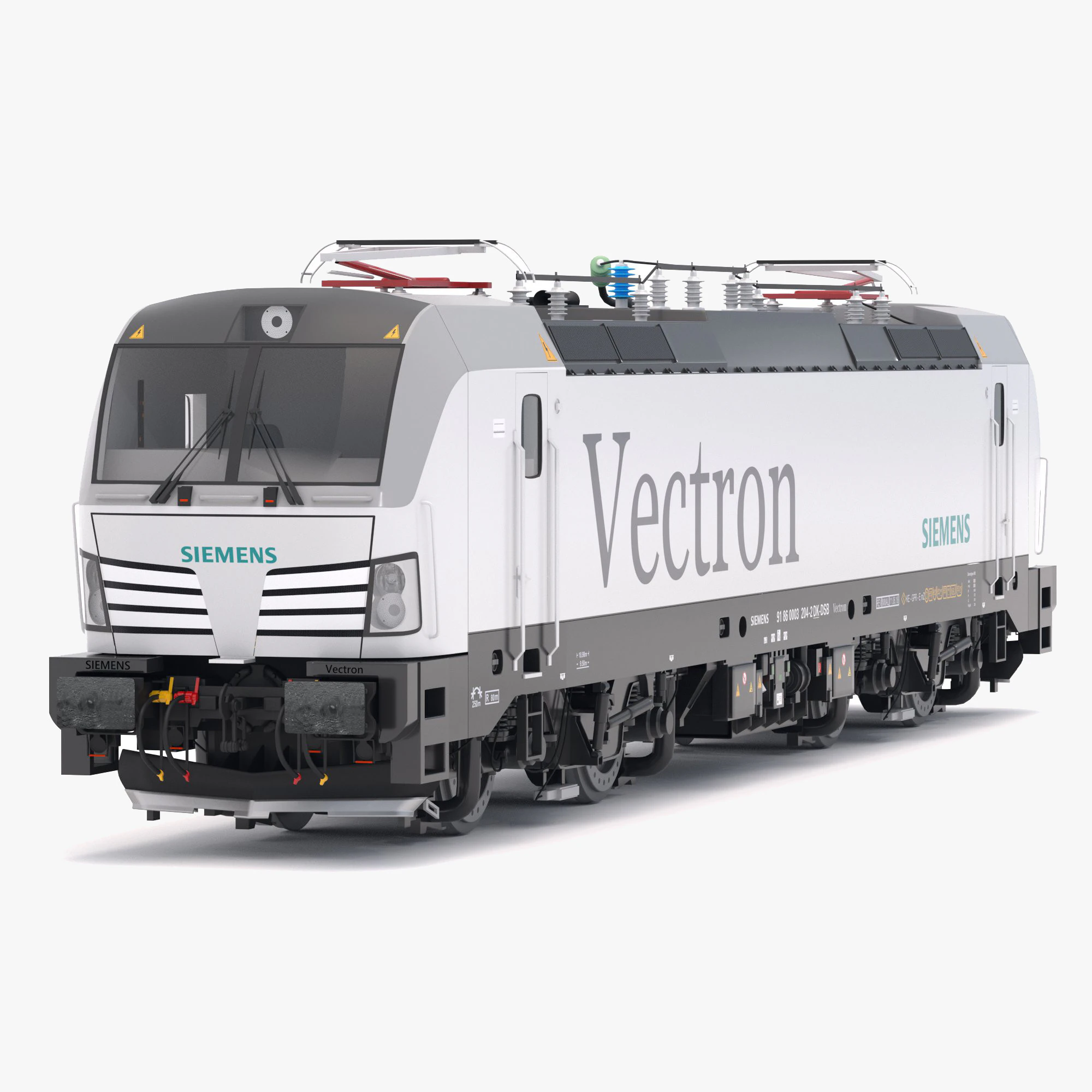 Locomotiva com motor Siemens Vectron Modelo 3D .c4d .max .obj .3ds .fbx .stl .blend