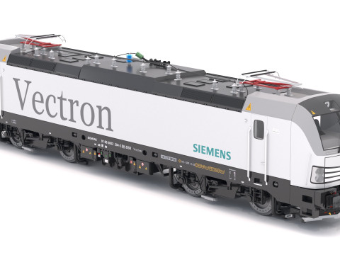Locomotiva a motore Siemens Vectron Modello 3D