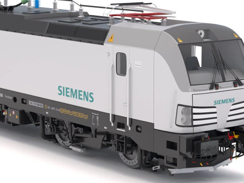 Locomotiva com motor Siemens Vectron Modelo 3D