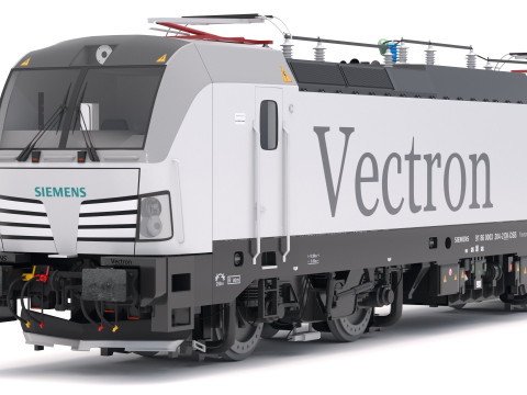 Locomotiva a motore Siemens Vectron Modello 3D