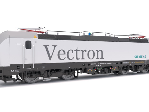 Locomotiva a motore Siemens Vectron Modello 3D