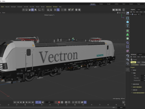 Locomotiva a motore Siemens Vectron Modello 3D