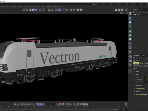 Locomotiva a motore Siemens Vectron Modello 3D