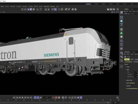 Locomotiva a motore Siemens Vectron Modello 3D