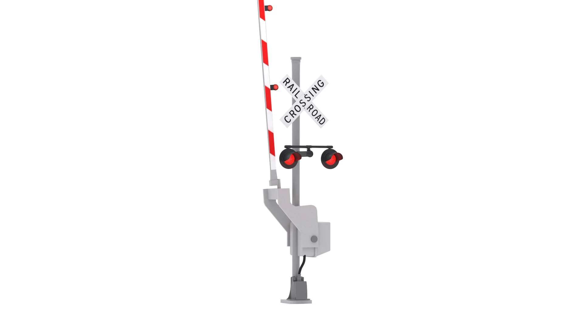 Crossing Signal 2 3D Model .c4d .max .obj .3ds .fbx .stl .blend