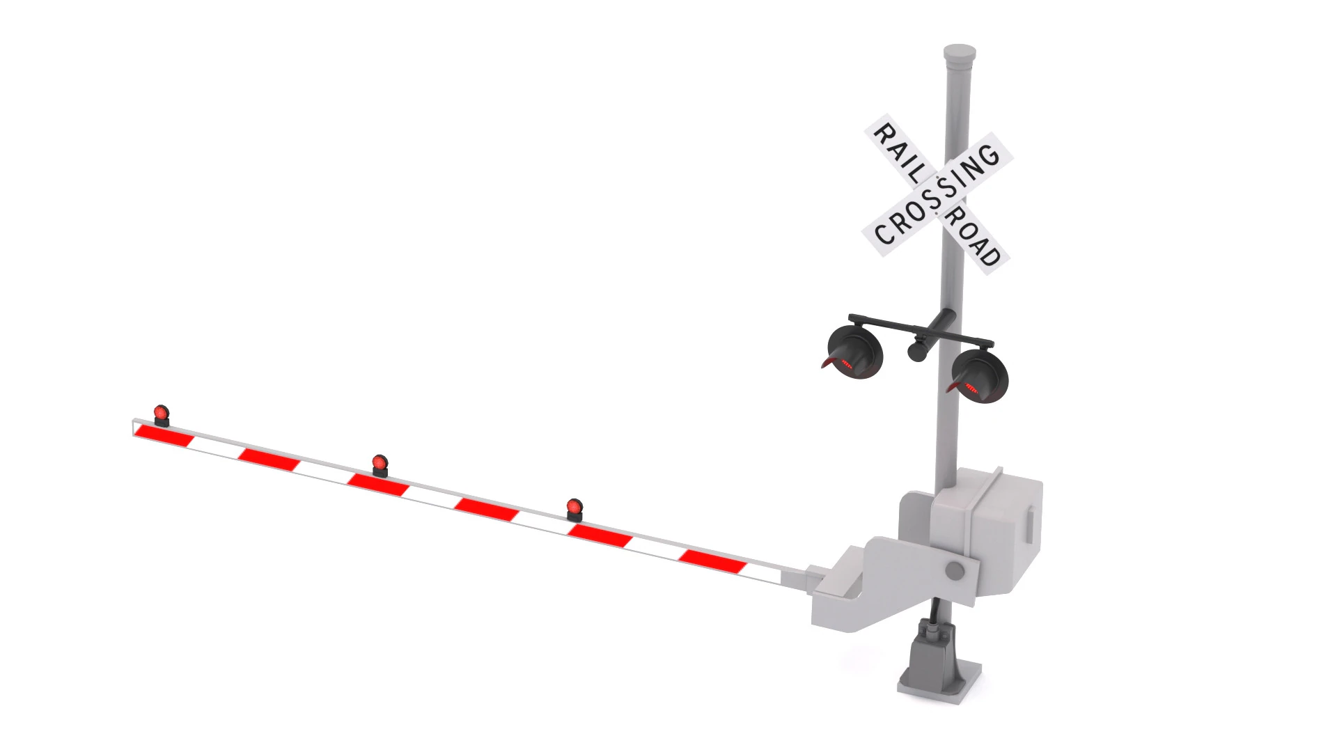 Crossing Signal 3 3D Model .c4d .max .obj .3ds .fbx .stl .blend 