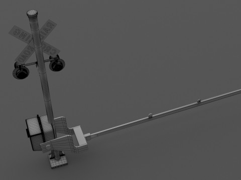 Пересечение сигнала 3 3D Модель