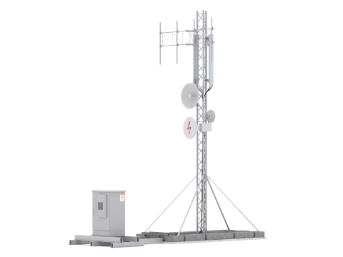 Torre de Antena de Rede Modelo 3D