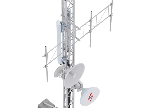 Network Antenna Tower 3D Model