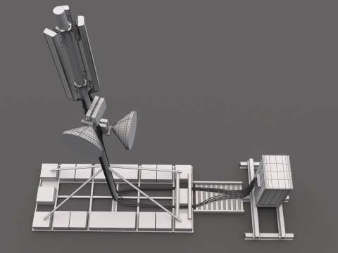 Torre dell'antenna di rete Modello 3D