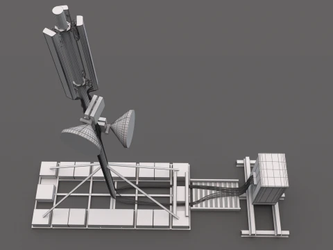 Network Antenna Tower 3D Model