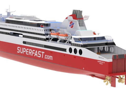 运送 Superfast XI - Superfast Ferries 3D 模型