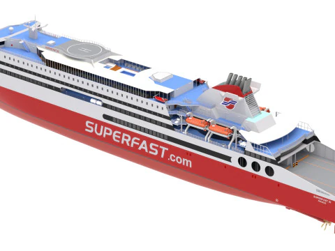Ship Superfast XI - Superfast Ferries 3D Model